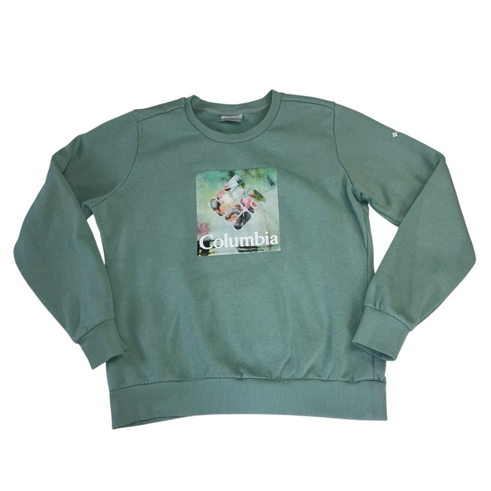 Columbia Sunridge Crewneck Sweatshirt Light Green Size Small